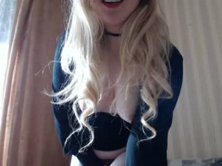 pervyblonde Sweet-looking cam doll in white stockings sucks big dick. on live cam